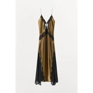 ZARA COMBINATION SATIN LACE DRESS